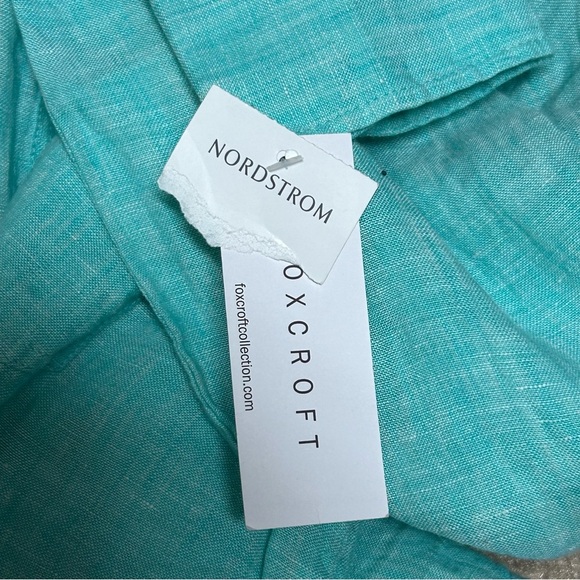 Foxcroft Long Sleeve Button Down Linen Shirt - Picture 6 of 8